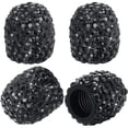 thumbnail image 1 of SUTENGDA 4 Pieces Bling Valve Stem Caps Crystal Rhinestone Car Tire Caps Covers Chrome Attractive Dustproof Accessories for Car Vehicle Auto Black, 1 of 7