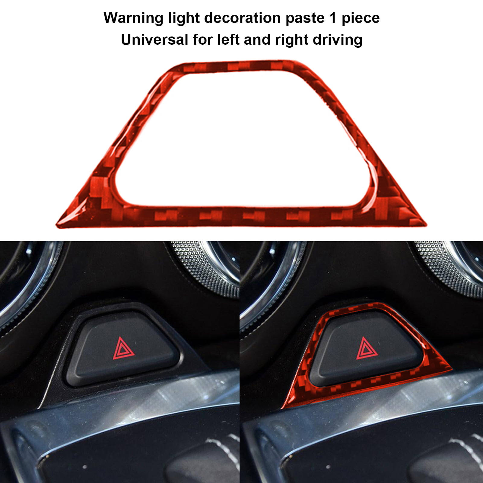 2pcs For Camaro 2016 Red Carbon Fiber Reading Lamp light Interior Sticker Trim 