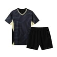 thumbnail image 5 of Vornjynx Kids Boys Active Outfits 2 Piece Quick Dry T-Shirt and Shorts Lightweight Summer Badminton Tennis Sets Black Size 6, 5 of 6