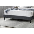 thumbnail image 2 of Queen Size Metal Platform Bedframe No Box Spring Required Gray for Master Bedroom, 2 of 11