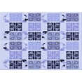 thumbnail image 1 of Ahgly Company Machine Washable Indoor Rectangle Transitional Heavenly Blue Area Rugs, 5' x 8', 1 of 7