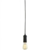 Globe Electric Edison 1-Light Matte Black Plug-In Pendant, 65114