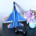thumbnail image 4 of Control remoto Avión RC Modelo de alta velocidad Espuma Incorporado Gyro Ala fija Planeador para adultos Principiantes, Rojo 3 Baterías Azul 3 Baterías, 4 of 9