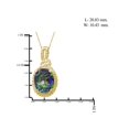 thumbnail image 4 of JewelersClub 2 1/2 Carat T.G.W. Mystic Topaz And Accent White Diamond 14K Gold Over Silver Heart Pendant, 4 of 4