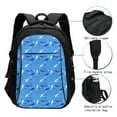 thumbnail image 3 of Balery Cute Shark Mochila con carga USB para hombre y mujer - Mochila impermeable y antirrobo para laptop con puerto USB para viajes, trabajo, 3 of 7