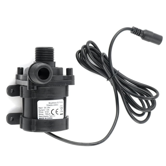 Minibomba de agua ultra silenciosa sin escobillas de 24 V CC y 750 l/h
