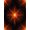 Red Orange Black, Pattern 2, variant on ODIKA 8'x10' Washable Area Rug Non-Shedding, Easy Care, Illusion Abstract Cracked Flow Molten Border Volcanic Optical Refined Structured for King Size Bedroom Under Bed, Master Suite