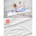 thumbnail image 4 of Blue Eucalyptus Leaves Yoga Towel for Hot Yoga Non Slip, Weeping Spring Botanical Summer Yoga Mat Towel Absorbent Yoga Sweat Towels Microfiber Hot Yoga Blanket for Bikram Pilates 26"x70", 4 of 7