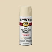 Almond, Rust-Oleum Stops Rust Gloss Protective Enamel Spray Paint-7770830, 12 oz