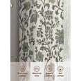 thumbnail image 7 of Sage Green Leaf Semi Sheer Curtains 108 Inch Length 2 Panels Set, Vintage Farmhouse Boho Pastoral Tribal Sheer Kitchen Curtain Privacy Voile Window Curtain for Living Room Bedroom Rod Pocket Drapes, 7 of 7