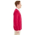 thumbnail image 3 of Harriton M425 Men's Pilbloc™ V-Neck Button Cardigan Sweater-Red-XS, 3 of 3