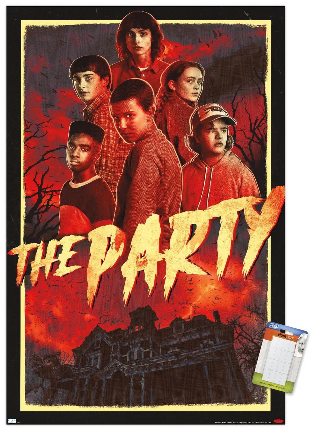 Netflix Stranger Things: Season 4 - The Party Wall Poster with Magnetic Frame, 22.375" x 34"