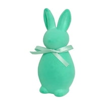 Mecorevxz Easter Foam Bunny Figurine Suitable for Easter Decorations,14x7cm(Green)