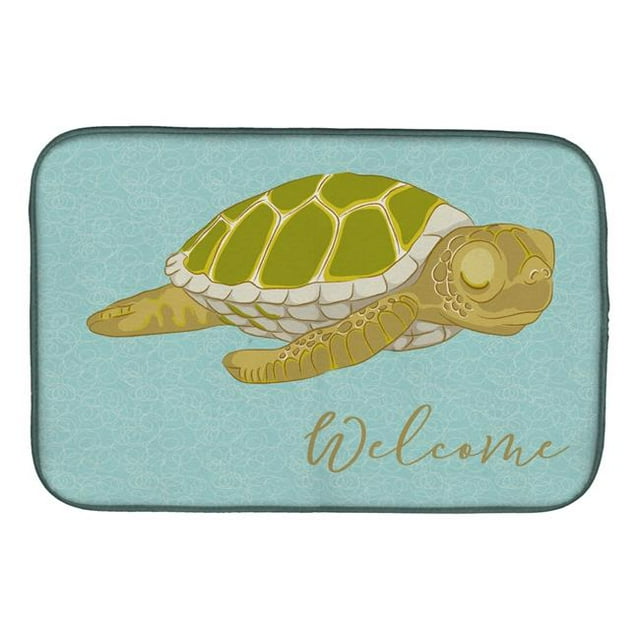 Carolines Treasures BB8562DDM Sea Turtle Welcome Dish Drying Mat
