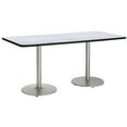 thumbnail image 3 of KFI Studios Mode 3.5' x 7' Dining Table, Grey Nebula, Silver Base, 3 of 3
