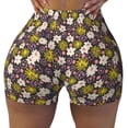 thumbnail image 2 of Uemuo Flowers Daisy Pattern Women Workout Impact Shorts Scrunch Butt Lifting Gym Shorts Seamless Booty Biker Shorts-X-Large, 2 of 8