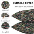 thumbnail image 6 of Outdoor Waterproof Pillow Covers Pack of 2, Summer Tropical Plant Pineapple Pink Flowers Decorative Throw Pillowcases Cushion Covers for Garden Patio Tent Sofa Couch, 24x24 inch, 6 of 8