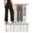 thumbnail image 4 of nine bull Women's Ribbed Wide Leg Pant,Elastic Waist Flowy Sweater Pants Lounge Sleepwear Pant(Khaki,2XL), 4 of 4