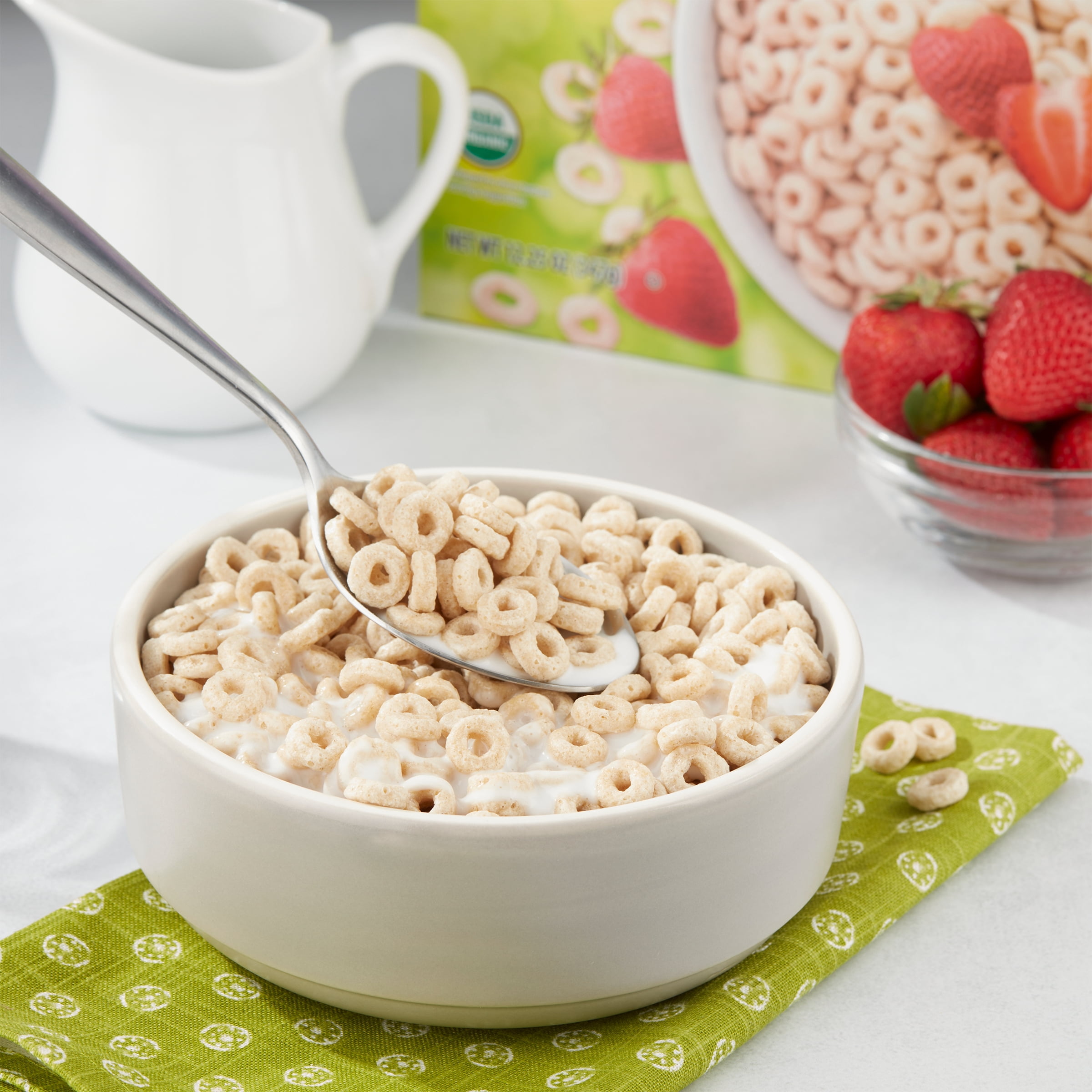 Great Value Organic Honey Nut O's Breakfast Cereal, 12.25 oz