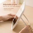 thumbnail image 6 of Rechargeable Travel Lighted Makeup Mirror, Rechargeable Desk Vanity Mirror, Touch Screen, Brightness Adjustable, Portable Compact Cosmetic Mirror for Women, White, 6 of 8