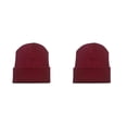 thumbnail image 4 of Sonducket Gorros Gorros Gorros de punto de lana Cálido Cabeza de moda Casual Skullies Bonnet Cubierta para el cabello Regalos Invierno Correr rojo púrpura 2piezas, 4 of 6