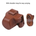 thumbnail image 3 of FlyFlise Vintage PU Leather Camera Case Protective Camera Bag with Strap Replacement for Canon EOS, 3 of 7
