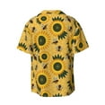 thumbnail image 2 of Sigee Bees and Sunflowers Print Men's Shirts Casual Button Down Short Sleeve Summer Beach Shirt Hawaiian Vacation Shirts Tee Shirt-4X-Large, 2 of 7