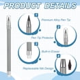 thumbnail image 3 of 12Packs Infinite Inkless Pencils with Erasers & 13 Colored Replaceable Nibs, Reusable Magic Metal Eternal Pencils for Writing, Drawing, Home & Office Use (Gray), 3 of 7