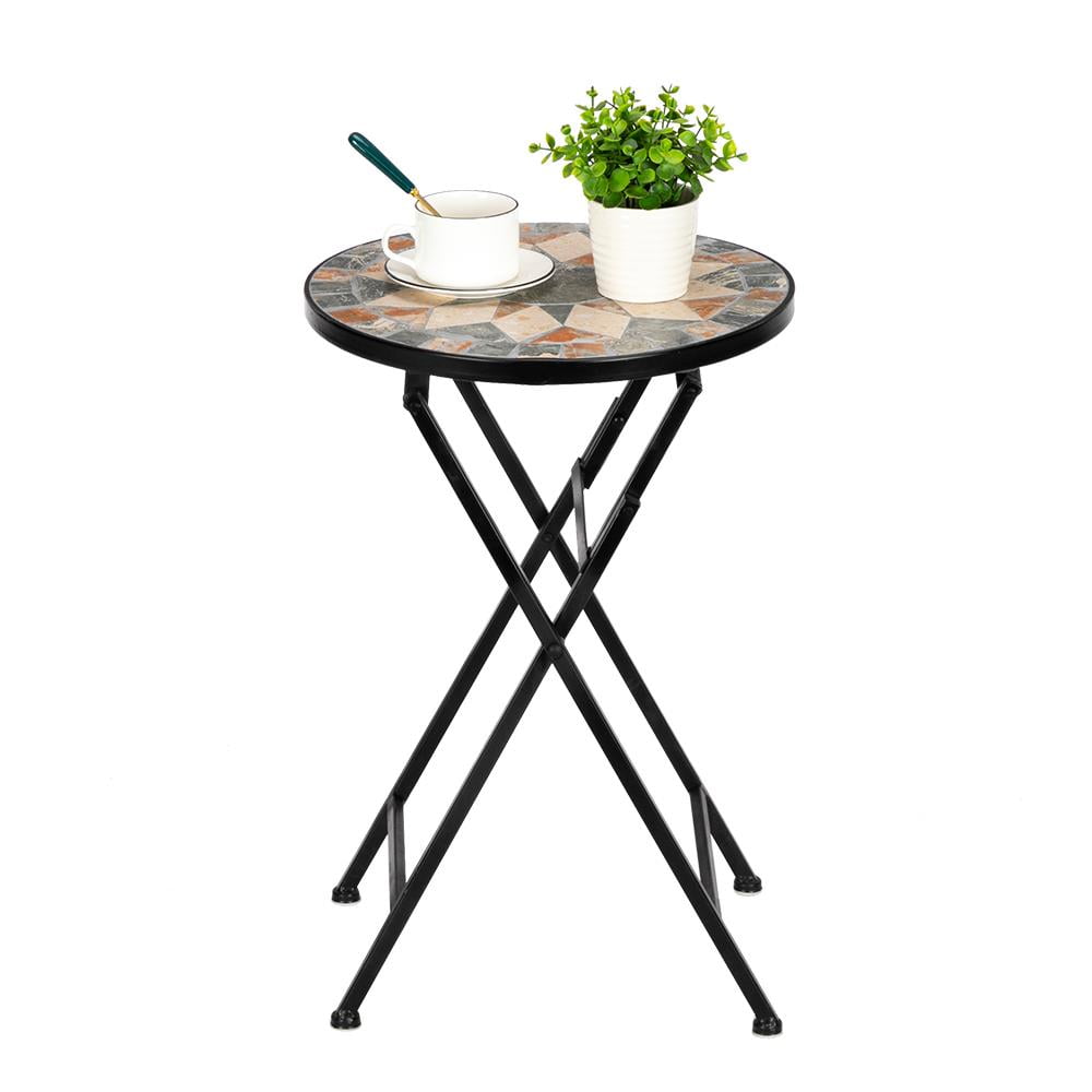 Details about   Outdoor Side Table Furniture End Accent Patio Garden Porch Folding Black Tray 