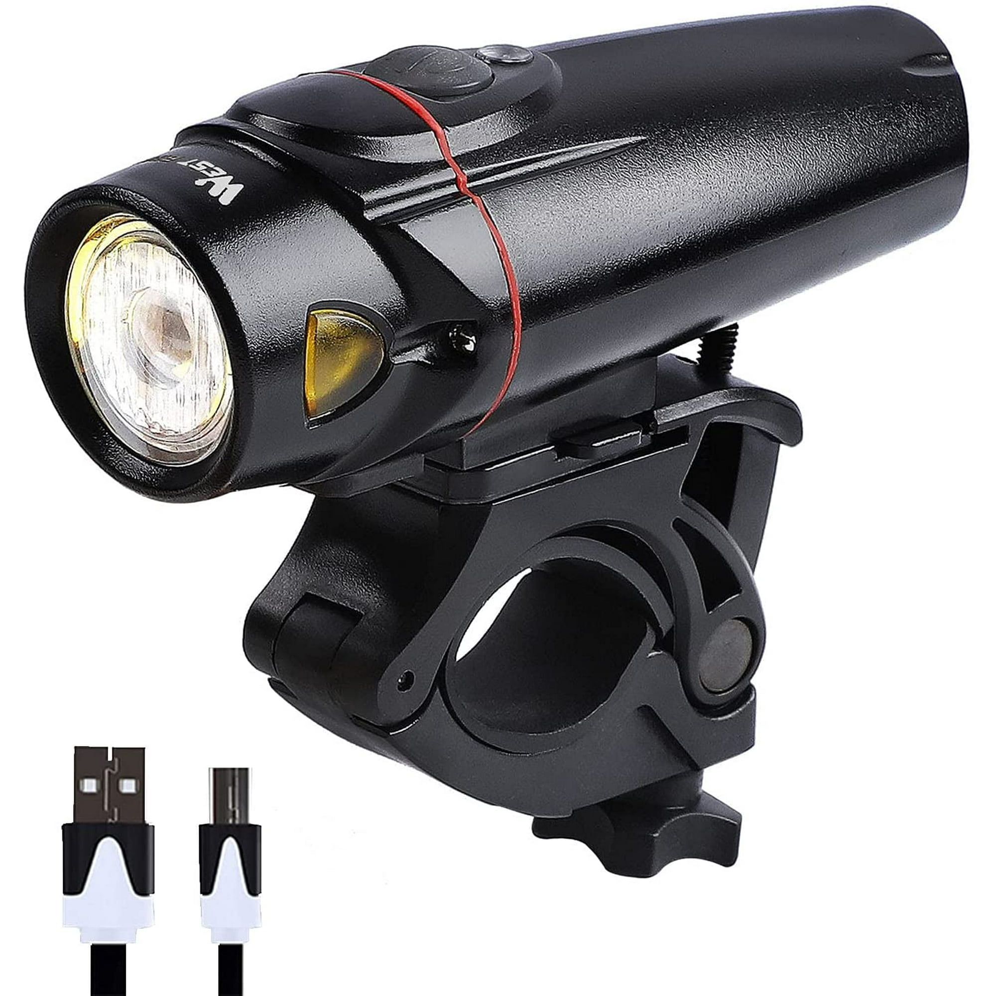 Ensemble de Lampes de Velo Lampe a Induction USB Rechargeable Lampe Avant arriere pour Velo de Route