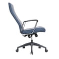 thumbnail image 3 of Pemberly Row Modern High Back Leather Conference Office Chair in Navy Blue, 3 of 14