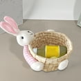 thumbnail image 3 of Easter Bunny Storage Basket - Decorative Hand-woven Home Ornament for Festive Holiday Décor, Versatile Snack and Trinket Organizer for Family Gatherings and Celebrations, 3 of 5