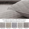 thumbnail image 6 of Exclusivo Mezcla Light Gray King Quilt Set, Box Pattern Ultrasonic Lightweight Bedspreads, Soft Coverlets Bedding Set with Pillow Shams, 6 of 6