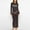 Black, variant on LOVZFMLL Dresses Womens Pearls Dress Summer Dresses For Women UK Women Long Maxi Dress Beach Bikni Cover Up Dress Long Sleeve Hollow Out Sheer Mesh Maxi Dress