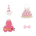 thumbnail image 2 of YAMB 7 Inch Goose Statue Birthday Outfit, Adorable Party Desktop Goose Costume Accessories, Cute Mini Removable Festive Dress-up for Tabletop Shelf Home Office Decor, Pink, 2 of 6