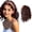 Brown, variant on Wavy Half Hair Wigs - Lightweight Synthetic Hairpiece with Natural Water Ripple Effect for Everyday Use