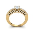 thumbnail image 3 of 1.5carat Round Cut Diamond Prong Accented Solitaire Bridal Fancy Ring Anniversary Wedding Band Solid 14K Gold GH I1, 3 of 3