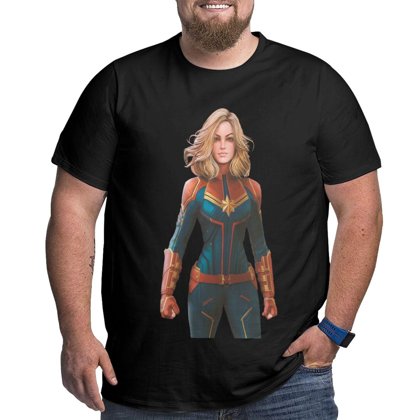 Big size men's t-shirt Captain Marvel 