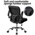 thumbnail image 4 of Happylost Economic Collection Adult Mesh High Back Home Office Chair with Adjustable Lumbar Support Flip Up Armrests Desk Chair, Black, 4 of 6