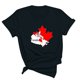 thumbnail image 2 of Camisetas de Manga Corta para Mujeres Canadá Día Hoja de Arce Impresión Básica de Verano Tee, Cuello Redondo Camiseta Casual, 2 of 3