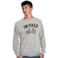 thumbnail image 3 of I'm Fixed Bike Gear Riding Cyclist Men's Long Sleeve Tee T Shirt Brisco Brands X, 3 of 6