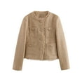 thumbnail image 1 of Birdeem Veste à Manches Courtes pour Femmes Veste Décontractée à Capuche Longue en Polaire pour Femmes, 1 of 1