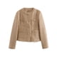 thumbnail image 1 of Chaquetas y abrigos casuales de manga larga sin capucha Chaqueta corta casual para mujer Chaqueta casual con capucha de manga larga Top de poliéster para mujer, 1 of 6