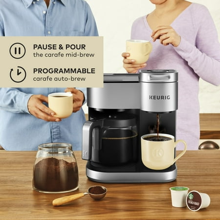 Keurig - K Duo Special Edition Single Serve K-Cup Pod Coffee Maker - Silver