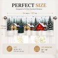 thumbnail image 4 of AshasdS Winter Forest Houses & Snow Window Valance Christmas Country Short Curtain Rod Pocket Living Room, 4 of 5