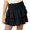 Black, variant on High Waist Elastic Girls Skirt With Shorts Kids Ruffle Skort