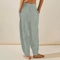 thumbnail image 4 of gakvbuo Cinch Bottom Baggy Sweatpants For Women High Waiste Workout Active Joggers Pants For Gym Sporty Athletic Fitting Cargo Sweatpants For Women Baggy Lounge Trousers Long Leg Pants With Pockets, 4 of 7