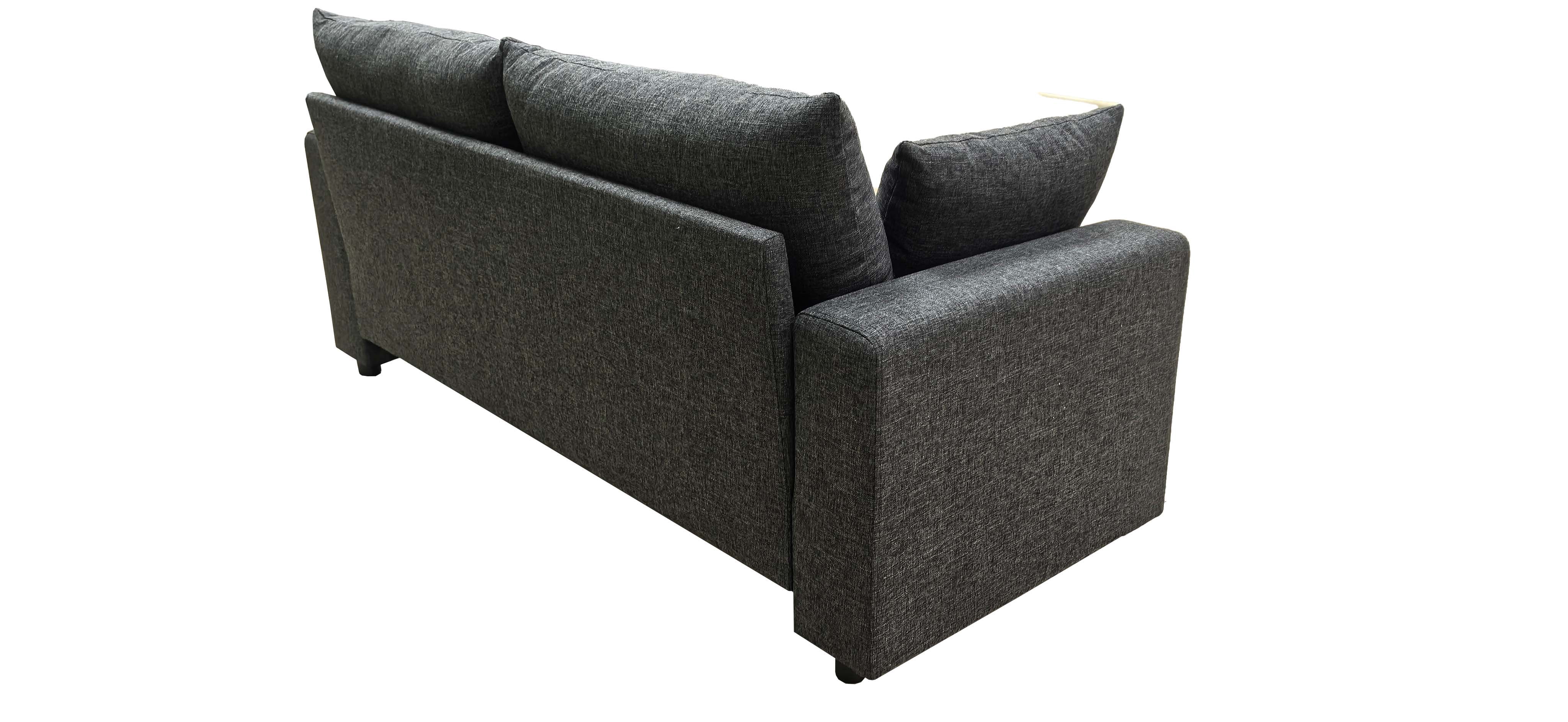 AENKYO 78" Modern Upholstered Sectional Sofa, Loveseat Couch with Deep Cushions and Pillows for Living Room，Dark Gray
