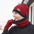 thumbnail image 3 of Lnzyyephy Beanie Gloves Scarf Set for Men Boys Winter Warm Knit Hat Gloves Scarf Set Cold Weather Accessories, 3 of 5