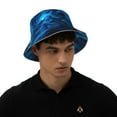 thumbnail image 4 of Sikiie Ice Blue Fire Wolf Reflective Double-Sided Bucket Hat, Sun Hat, for Gardening, Beaching, Camping, Hiking, Fishing, 4 of 6